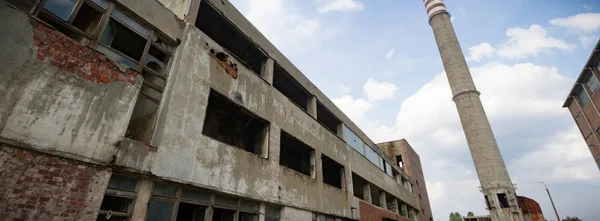 Ruinas Una Fábrica Industrial Muy Contaminada Serie Industrial — Foto de Stock