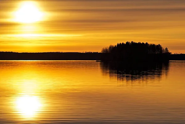 Hermosa Vista Del Horizonte Con Puesta Sol —  Fotos de Stock