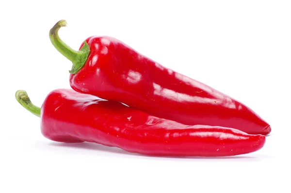 Piros Forró Chili Paprika Fehér — Stock Fotó