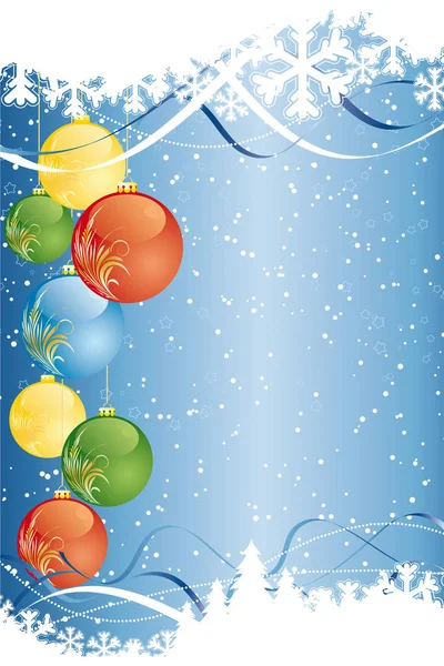 クリスマス ツリーと装飾 設計のためのベクトルの背景 — ストック写真
