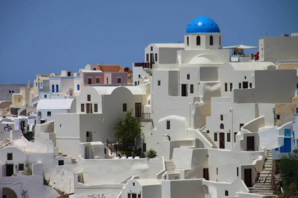 Όμορφα Κτίρια Στη Σαντορίνη Ελλάδα — Φωτογραφία Αρχείου