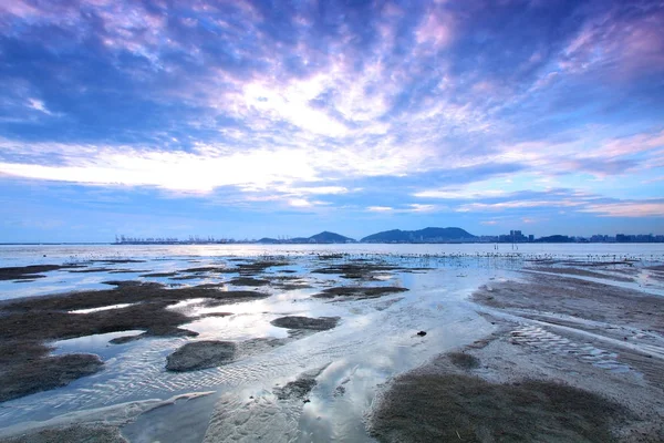 Puesta Sol Hong Kong Atardecer — Foto de Stock