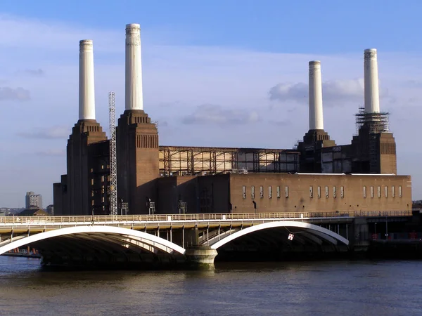 Londres Battersea Central Eléctrica Abandonada Fábrica — Foto de Stock