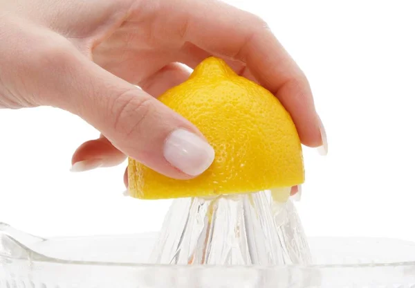 Видобування Соку Свіжого Лимона — стокове фото