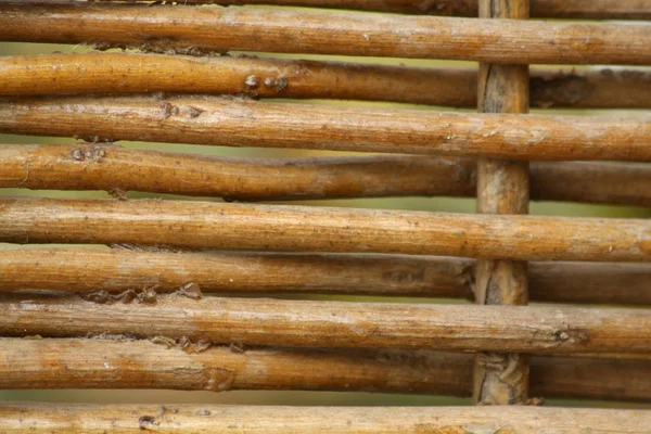 Close Wattle Fence Texture — Stock Photo, Image