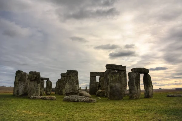 Uma Vista Stonehenge Uma Tarde Nublada — Fotografia de Stock