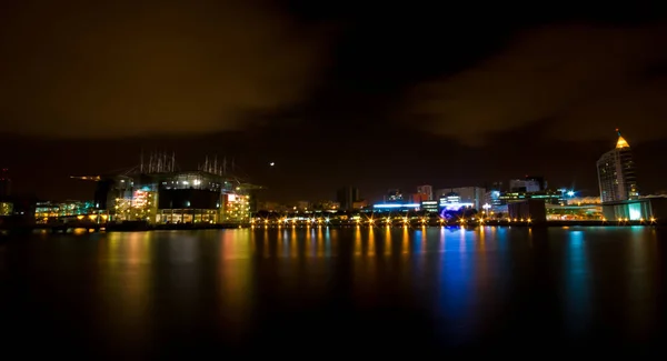 Aquarium Moderne Parc Des Expositions Lisbonne Nuit — Photo