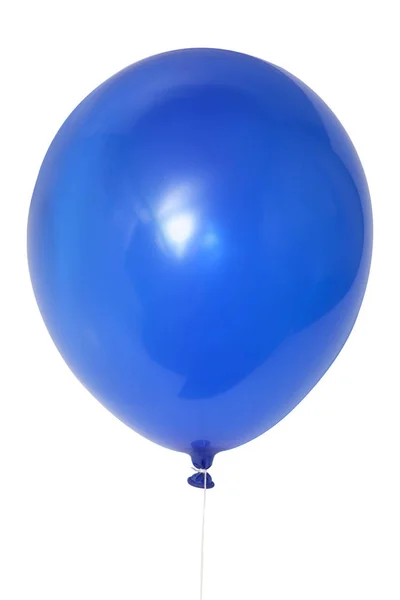 Blauwe Ballon Geïsoleerd Een Witte Achtergrond Met Een Uitknippad — Stockfoto