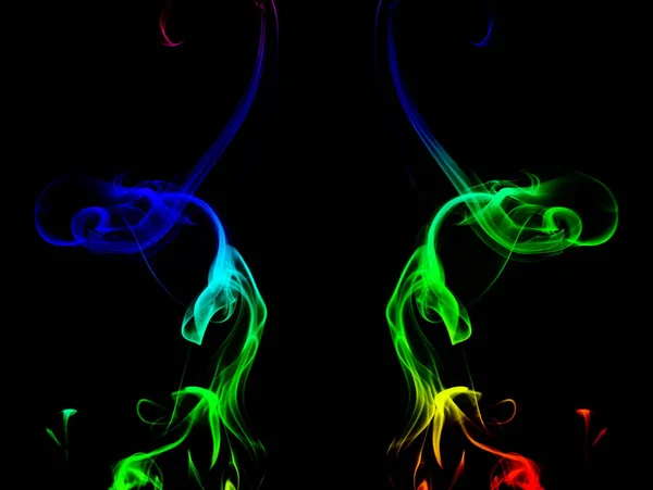 Abstrato Colorido Fumaça Arte Desenho — Fotografia de Stock