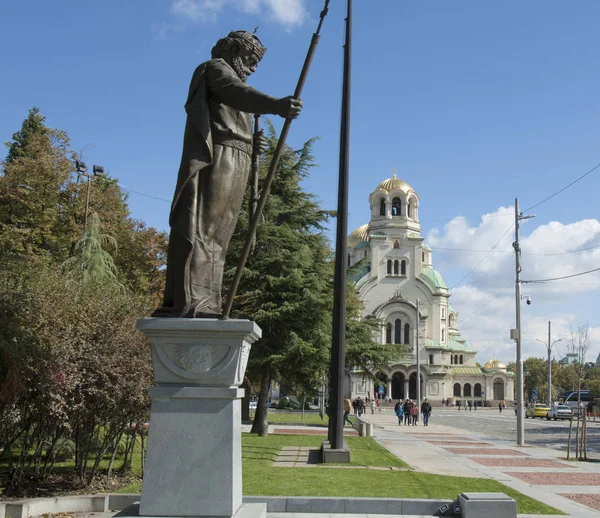 Sofia Bulgaria Ottobre 2017 Cattedrale Ortodossa Alexander Nevsky Costruita Nel — Foto Stock