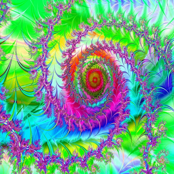 Abstrakte Fraktale Hintergrunddarstellung Mit Spiralkurve — Stockfoto