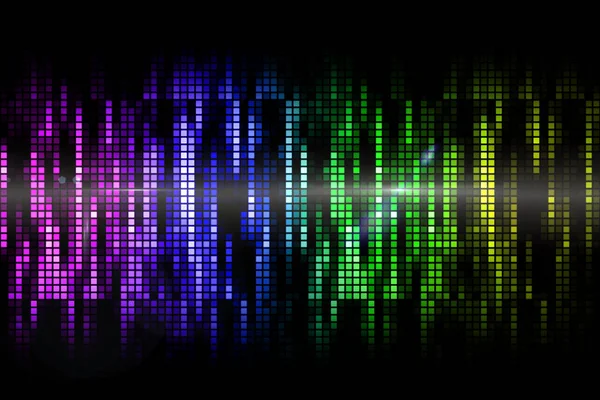Raffreddare Sfondo Pixel Colorato Sul Nero — Foto Stock