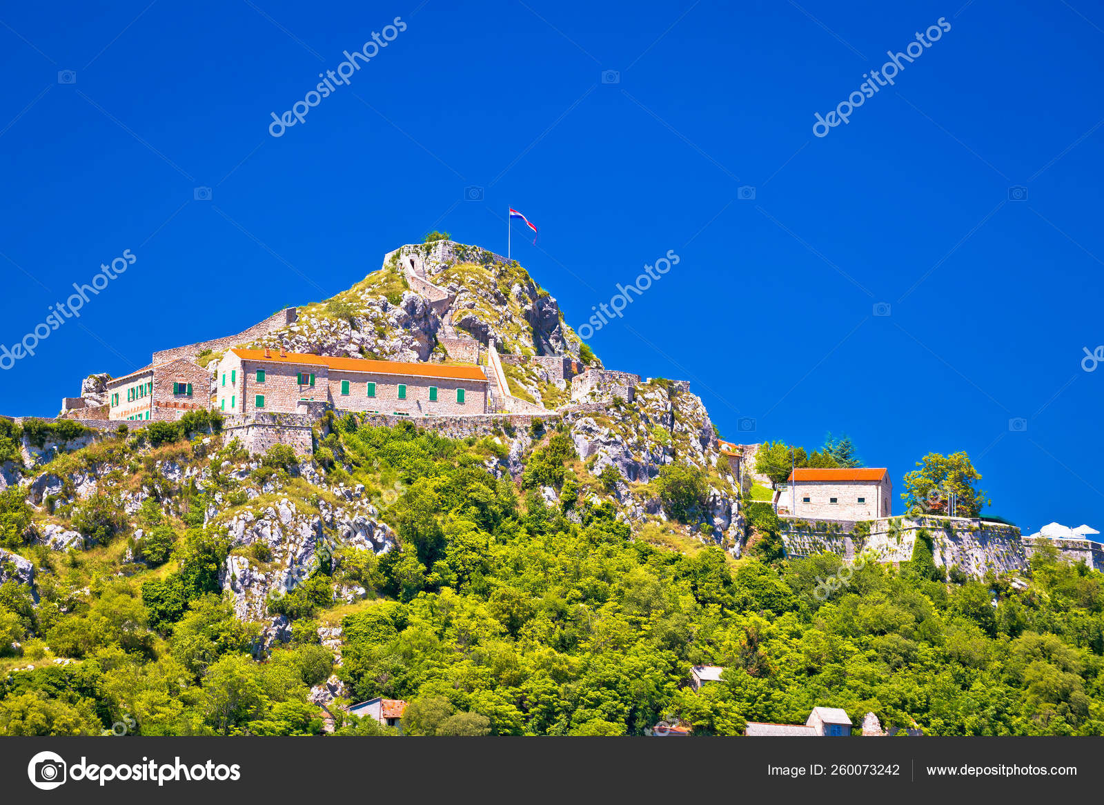 Old Town Knin Rock Peak Dalmatian Zagora Croatia Stock Photo by ©YAYImages 260073242