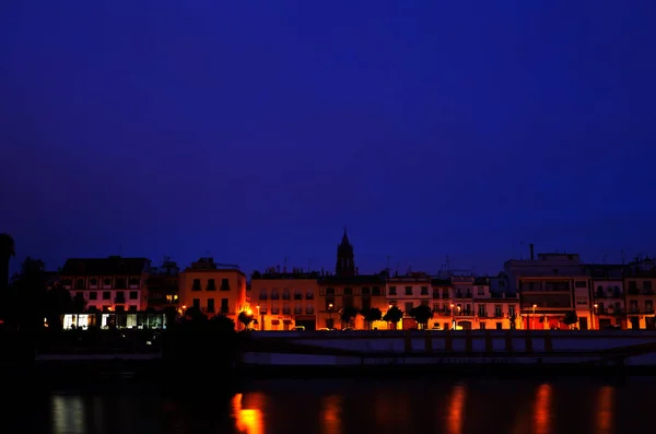 Paisaje Urbano Sevilla Atardecer España — Foto de Stock