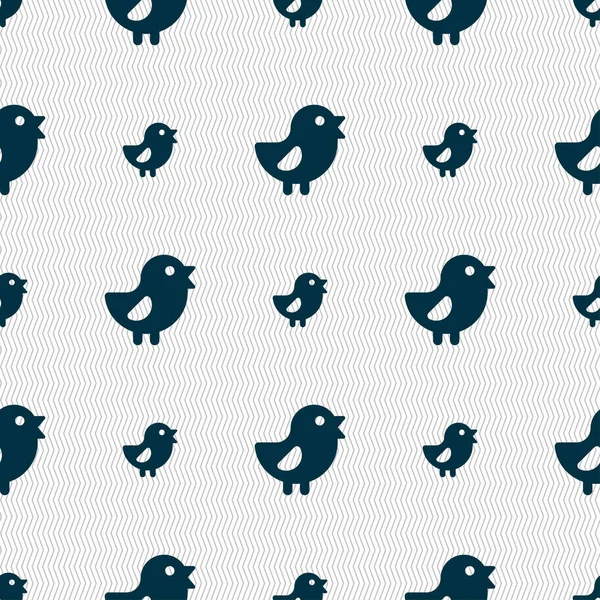 Pollo Signo Icono Pájaro Patrón Sin Costuras Con Textura Geométrica —  Fotos de Stock