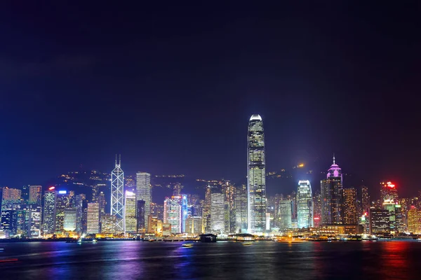 Hong Kong Nacht Uitzicht — Stockfoto