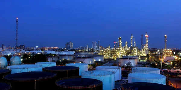 Oil Refinery Twilight Bangkok Thailand — Stock Photo, Image