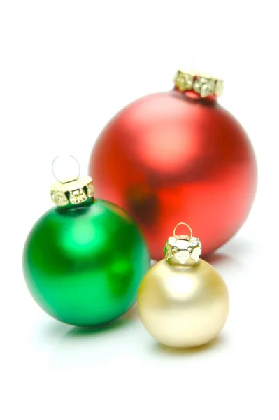Decorações Natal Isolado Fundo Branco — Fotografia de Stock