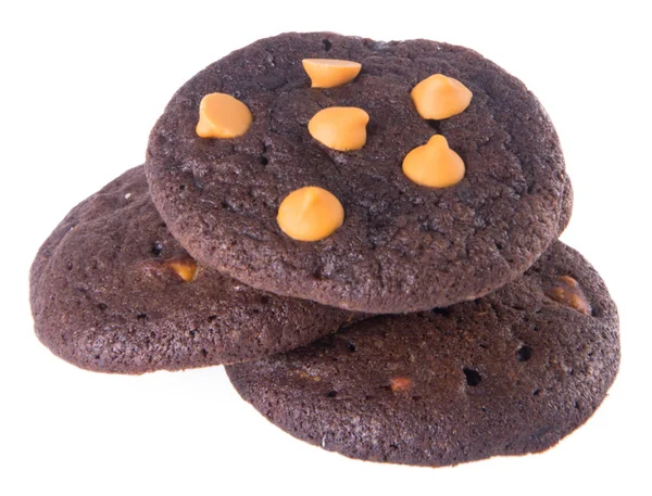 Cookies Schokolade Chips Kekse Auf Hintergrund — Stockfoto