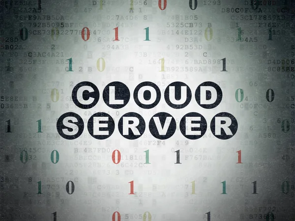 Molnnätverk Koncept Painted Black Text Cloud Server Digital Data Paper — Stockfoto