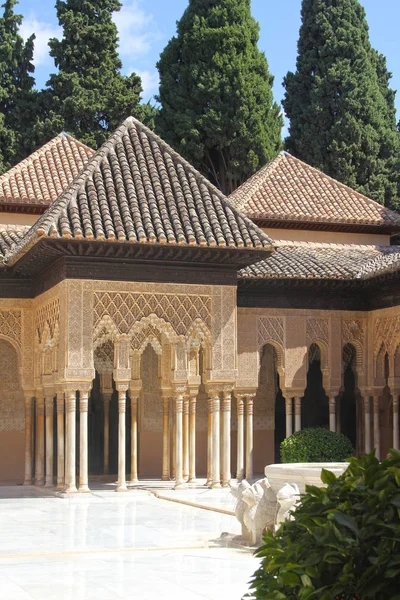 Hermosa Vista Antiguos Edificios Jardines Alhambra — Foto de Stock