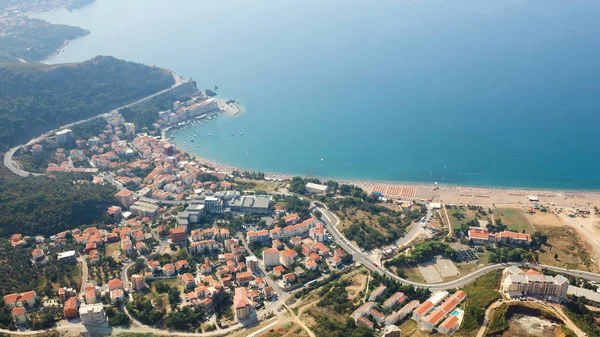 Montenegro Rafailovici Juni 2014 Uitzicht Zee Strand — Stockfoto