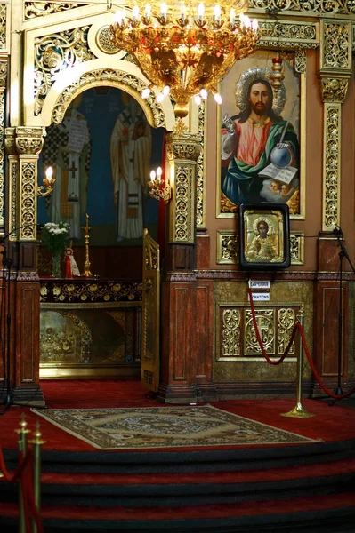 Santuario Altar Una Iglesia Ortodoxa Sofía Bulgaria — Foto de Stock