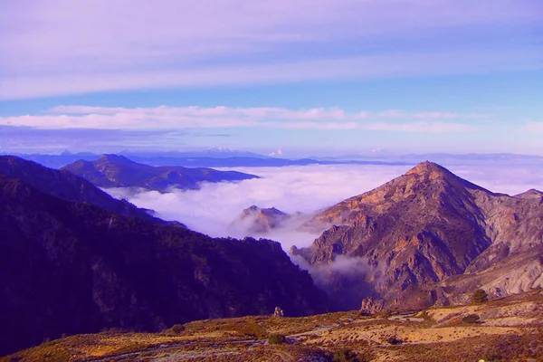 Widok Sierra Nevada Chmury — Zdjęcie stockowe