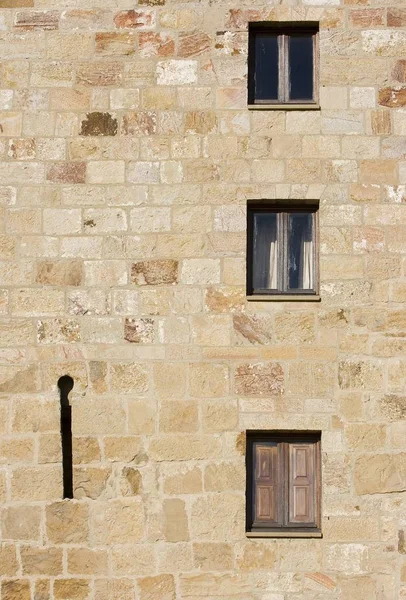 Bir Manastırın Taş Duvar Detay Görüntü — Stok fotoğraf