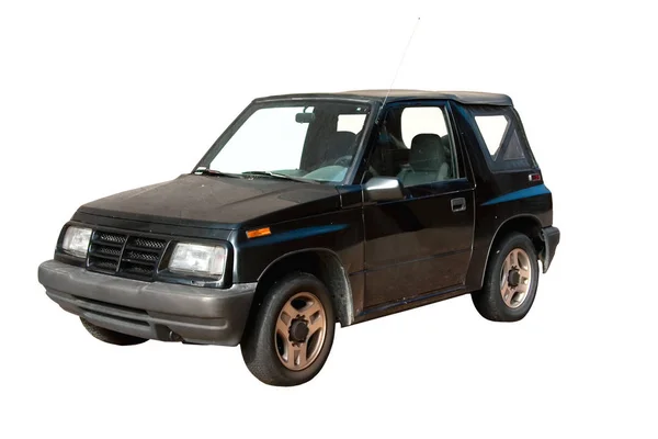 Маленький Черный Полноприводный Автомобиль 1990 Годов Кабриолетом — стоковое фото