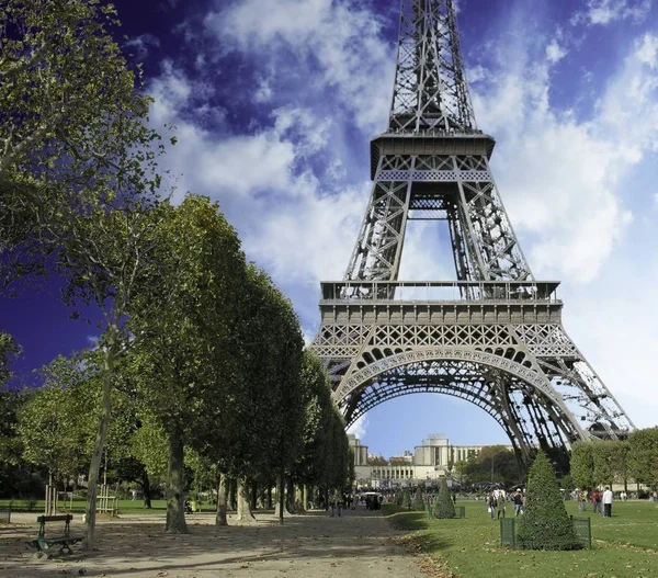 Torre Eiffel Del Parc Champs Mars París —  Fotos de Stock