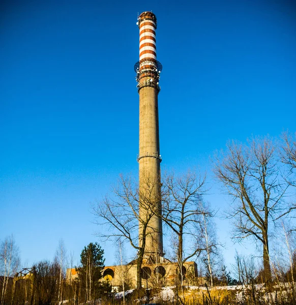 Ruinen Einer Stark Verschmutzten Industriefabrik Ort War Als Eine Der — Stockfoto