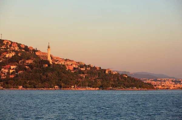 Weergave Van Triëst Kust Bij Zonsondergang Italië — Stockfoto