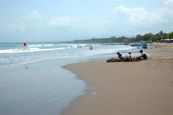 Panoramisch Uitzicht Pangandaran Strand West Java Indonesië — Stockfoto