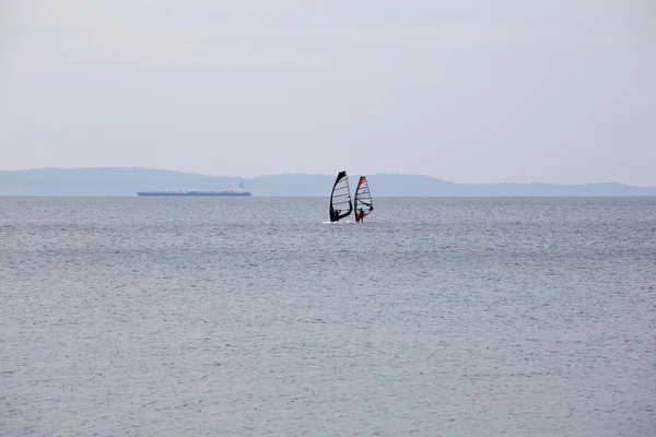 Dos Windsurf Mar Trieste — Foto de Stock