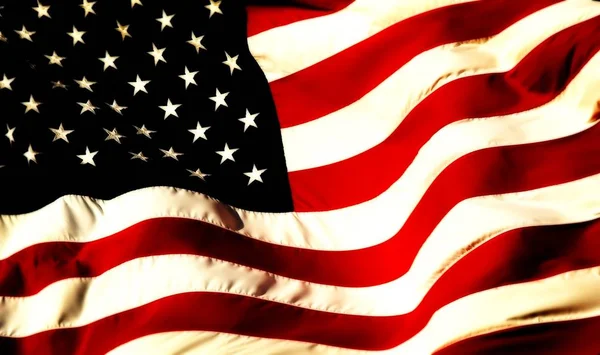 Uma Imagem Perto Uma Bandeira Americana — Fotografia de Stock
