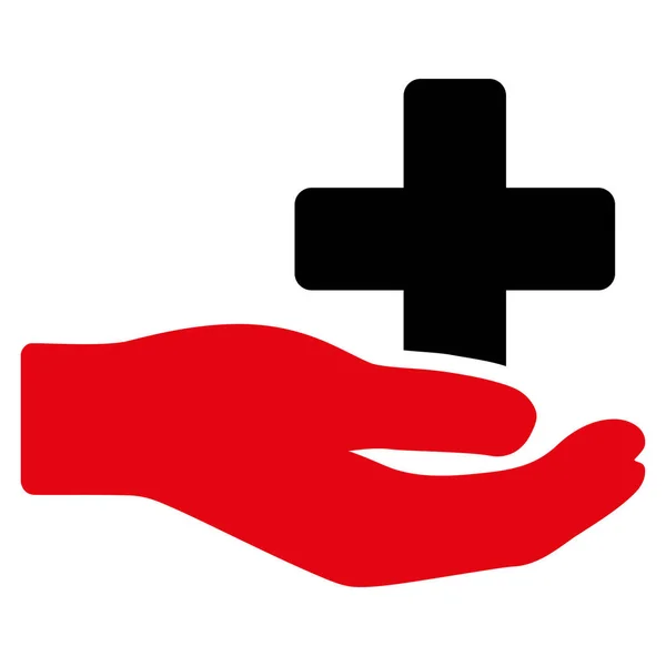 Icona Del Glifo Della Donazione Sanitaria Stile Bicolore Simbolo Piatto — Foto Stock