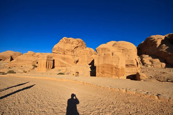 Djinn Bloque Petra Ville Rupestre Perdue Jordanie Patrimoine Mondial Unesco — Photo