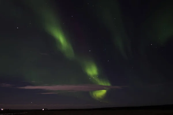 Close Tiro Luzes Praia Iceland — Fotografia de Stock