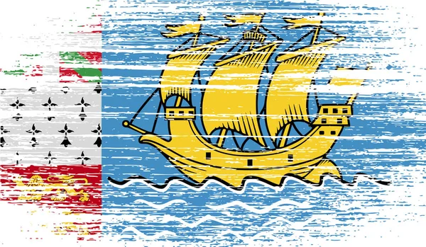 Vlajka Svatého Pierra Miquelonu Francie Starou Texturou Obrázek — Stock fotografie