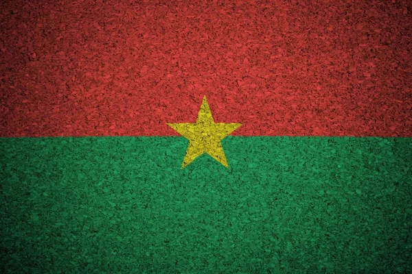 Bandera Burkina Faso Pintada Sobre Tablero Corcho — Foto de Stock