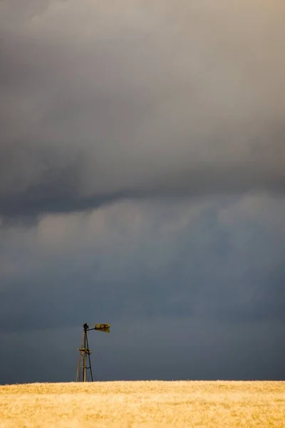 Tormenta Nubes Canadá Campo Rural Pradera Escena — Foto de Stock