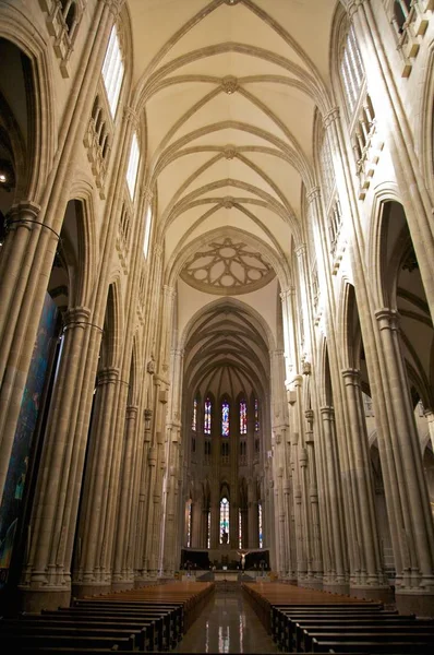 Intérieur Public Libre Accès Cathédrale Vitoria Ville Espagne — Photo