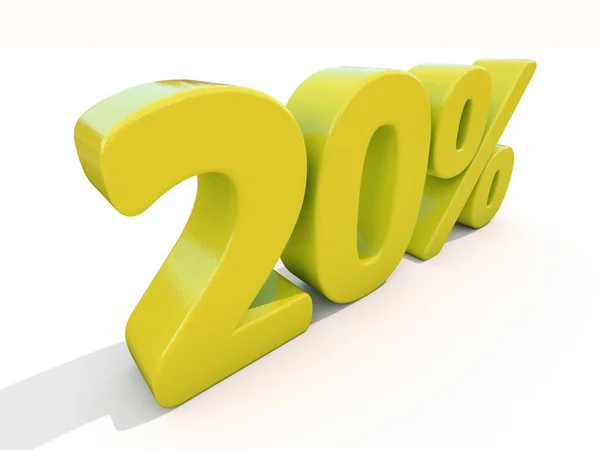 Percentage Rate Icon White Background Discount Illustration — Stock Photo, Image