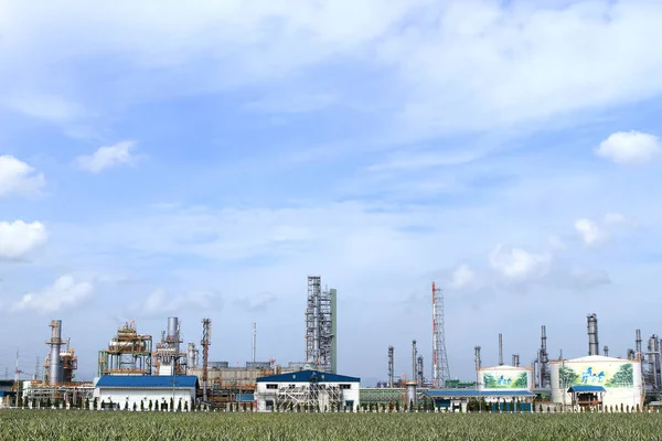 Нефтеперерабатывающий Завод Карта Промышленная Недвижимость Пхут Районг Таиланд — стоковое фото