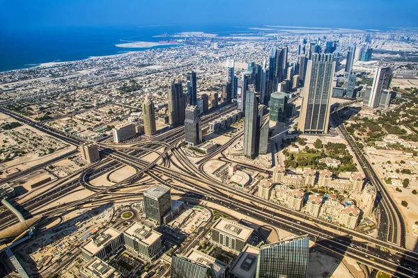 Дубай Центр Міста День Сцену Сіті Лайти Розкішні Нові Високих — стокове фото