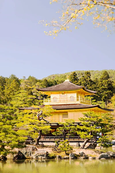 Kinkakuji Golden Pavilion Είναι Ένας Ναός Zen Στο Βόρειο Κιότο — Φωτογραφία Αρχείου