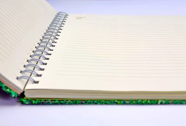 Gros Plan Blank Note Book Ouvert — Photo