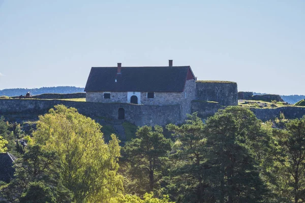 Fortaleza Roca Superior Fortaleza Fredriksten Halden Noruega Fue Construida Como —  Fotos de Stock