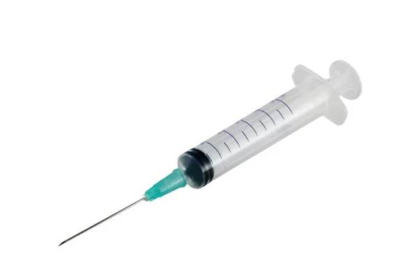 Hypodermic Syringe Isolation White — Stock Photo, Image